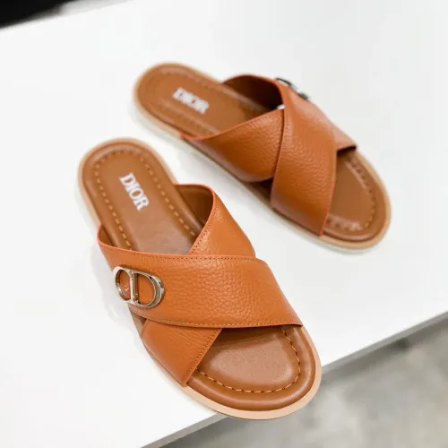 Replica Christian Dior Slippers For Men #1433216 $60.00 USD for Wholesale
