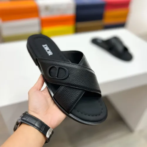 Replica Christian Dior Slippers For Men #1433219 $60.00 USD for Wholesale