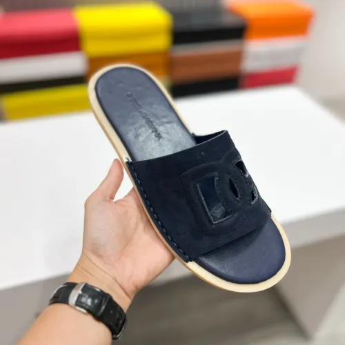 Replica Dolce & Gabbana D&G Slippers For Men #1433245 $64.00 USD for Wholesale