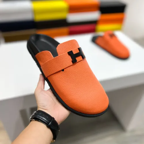 Replica Hermes Slippers For Men #1433261 $72.00 USD for Wholesale