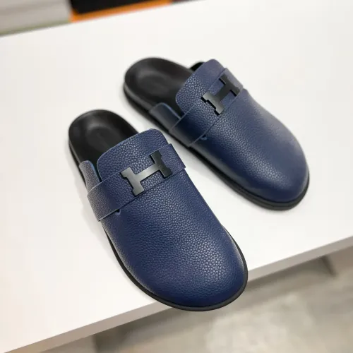 Replica Hermes Slippers For Men #1433263 $72.00 USD for Wholesale