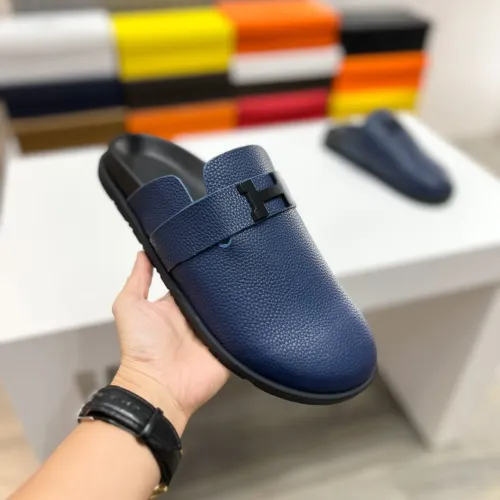 Replica Hermes Slippers For Men #1433263 $72.00 USD for Wholesale