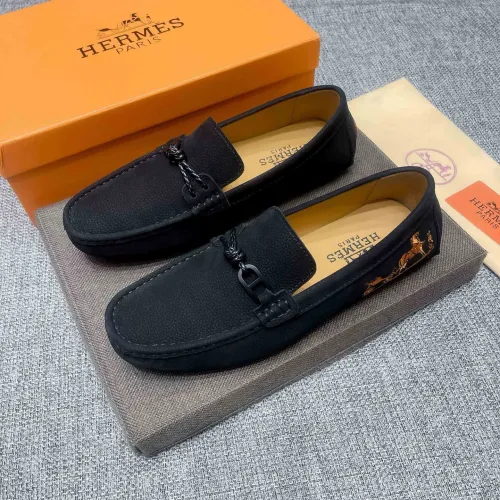 Wholesale Hermes Leather Shoes For Men #1433300 $85.00 USD, Wholesale Quality Replica Hermes Leather Shoes