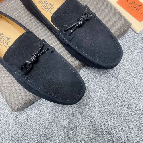 Replica Hermes Leather Shoes For Men #1433300 $85.00 USD for Wholesale
