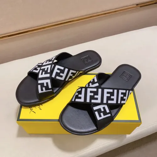 Wholesale Fendi Slippers For Men #1433317 $45.00 USD, Wholesale Quality Replica Fendi Slippers