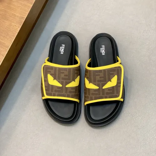 Replica Fendi Slippers For Men #1433354 $60.00 USD for Wholesale