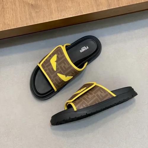 Replica Fendi Slippers For Men #1433354 $60.00 USD for Wholesale