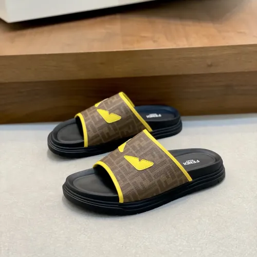 Wholesale Fendi Slippers For Men #1433355 $60.00 USD, Wholesale Quality Replica Fendi Slippers