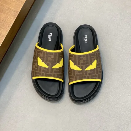 Replica Fendi Slippers For Men #1433355 $60.00 USD for Wholesale