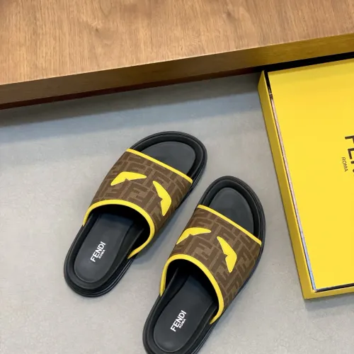 Replica Fendi Slippers For Men #1433355 $60.00 USD for Wholesale