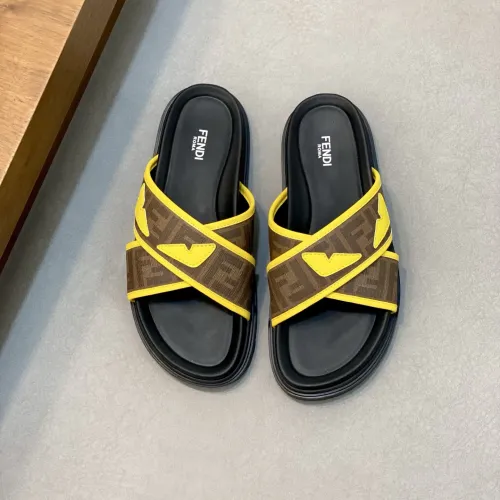 Replica Fendi Slippers For Men #1433356 $60.00 USD for Wholesale