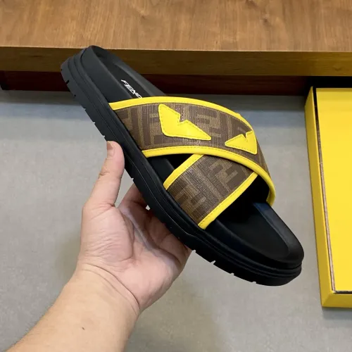 Replica Fendi Slippers For Men #1433356 $60.00 USD for Wholesale