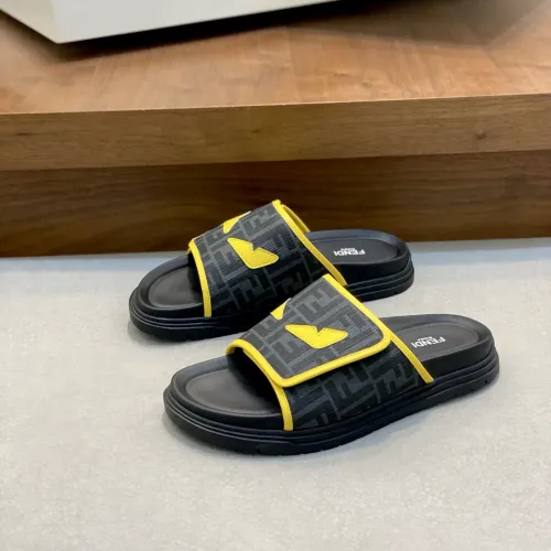 Wholesale Fendi Slippers For Men #1433361 $60.00 USD, Wholesale Quality Replica Fendi Slippers