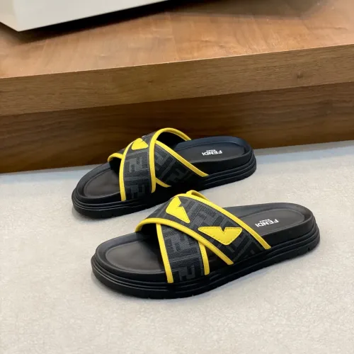 Wholesale Fendi Slippers For Men #1433362 $60.00 USD, Wholesale Quality Replica Fendi Slippers