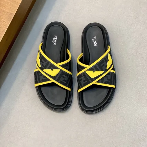 Replica Fendi Slippers For Men #1433362 $60.00 USD for Wholesale