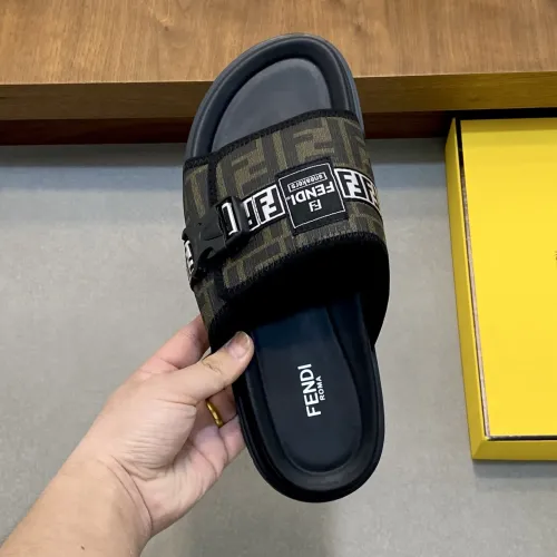 Replica Fendi Slippers For Men #1433364 $60.00 USD for Wholesale
