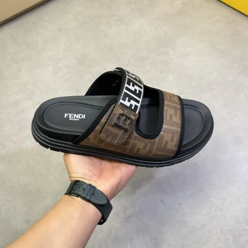 Replica Fendi Slippers For Men #1433366 $60.00 USD for Wholesale