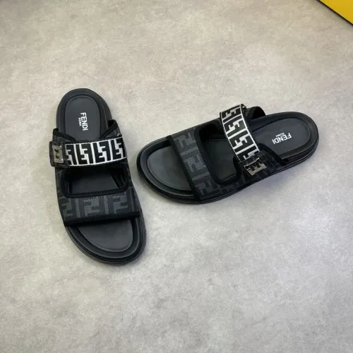 Wholesale Fendi Slippers For Men #1433368 $60.00 USD, Wholesale Quality Replica Fendi Slippers