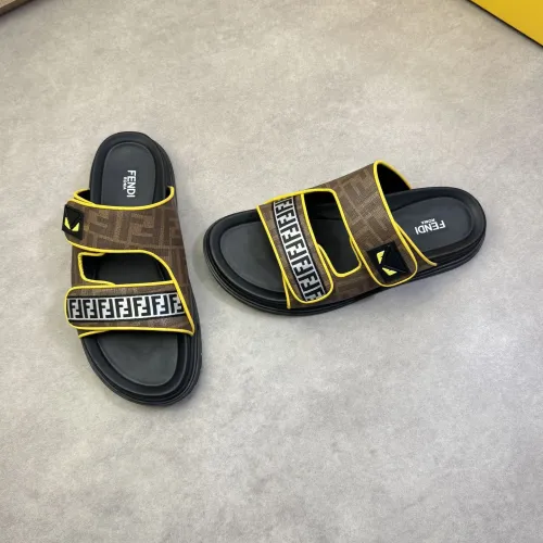 Wholesale Fendi Slippers For Men #1433369 $60.00 USD, Wholesale Quality Replica Fendi Slippers