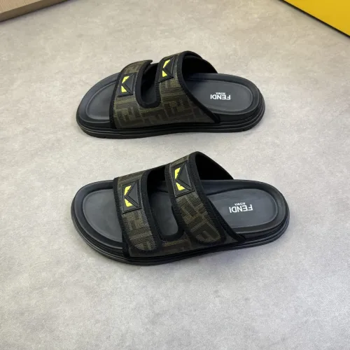 Replica Fendi Slippers For Men #1433373 $60.00 USD for Wholesale