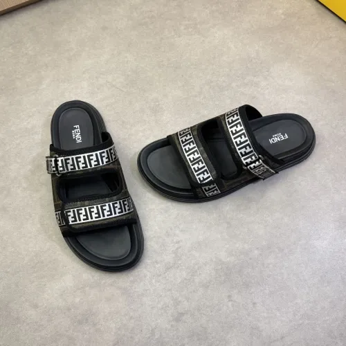 Wholesale Fendi Slippers For Men #1433376 $60.00 USD, Wholesale Quality Replica Fendi Slippers