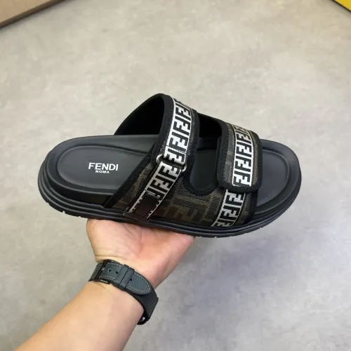 Replica Fendi Slippers For Men #1433376 $60.00 USD for Wholesale