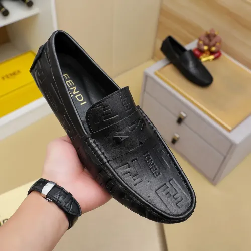 Replica Fendi Leather Shoes For Men #1433466 $76.00 USD for Wholesale