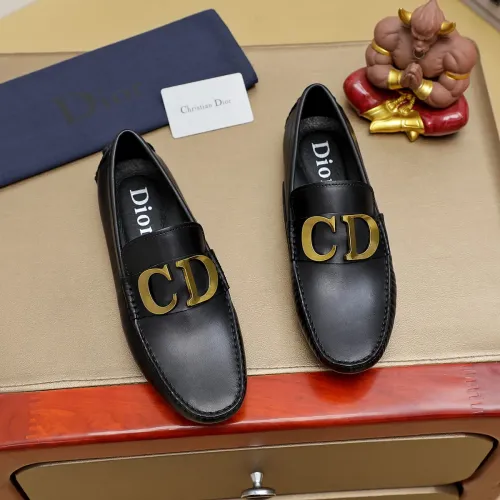 Wholesale Christian Dior Leather Shoes For Men #1433468 $76.00 USD, Wholesale Quality Replica Christian Dior Leather Shoes