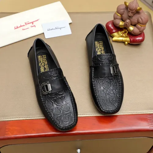 Wholesale Salvatore Ferragamo Leather Shoes For Men #1433470 $76.00 USD, Wholesale Quality Replica Salvatore Ferragamo Leather Shoes