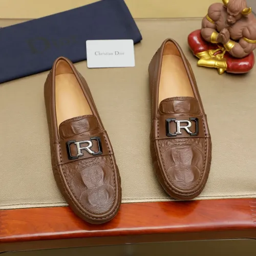 Wholesale Christian Dior Leather Shoes For Men #1433472 $76.00 USD, Wholesale Quality Replica Christian Dior Leather Shoes