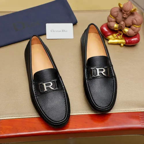 Wholesale Christian Dior Leather Shoes For Men #1433477 $76.00 USD, Wholesale Quality Replica Christian Dior Leather Shoes