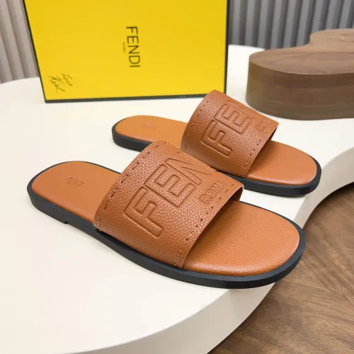 Wholesale Fendi Slippers For Men #1433501 $85.00 USD, Wholesale Quality Replica Fendi Slippers