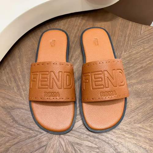 Replica Fendi Slippers For Men #1433501 $85.00 USD for Wholesale