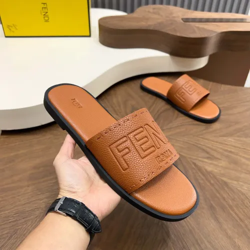 Replica Fendi Slippers For Men #1433501 $85.00 USD for Wholesale