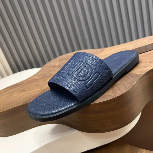 Replica Fendi Slippers For Men #1433502 $85.00 USD for Wholesale