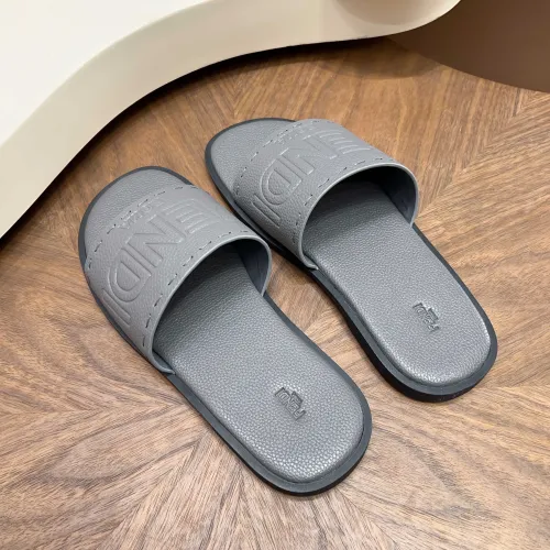 Replica Fendi Slippers For Men #1433503 $85.00 USD for Wholesale