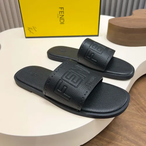 Wholesale Fendi Slippers For Men #1433504 $85.00 USD, Wholesale Quality Replica Fendi Slippers