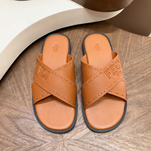 Replica Fendi Slippers For Men #1433505 $85.00 USD for Wholesale