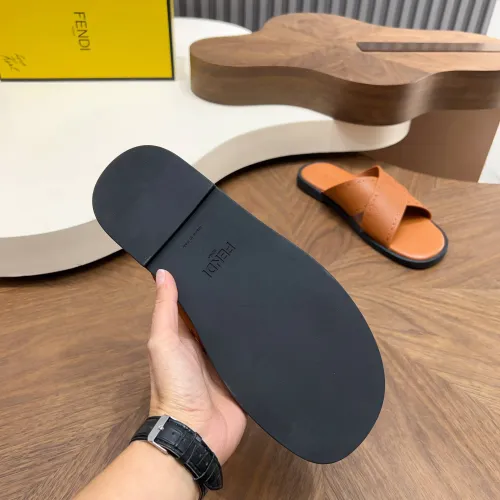 Replica Fendi Slippers For Men #1433505 $85.00 USD for Wholesale