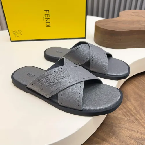 Wholesale Fendi Slippers For Men #1433506 $85.00 USD, Wholesale Quality Replica Fendi Slippers