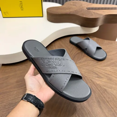 Replica Fendi Slippers For Men #1433506 $85.00 USD for Wholesale
