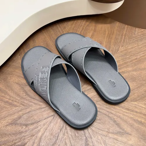 Replica Fendi Slippers For Men #1433506 $85.00 USD for Wholesale