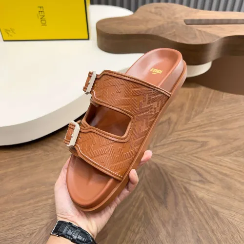 Replica Fendi Slippers For Men #1433510 $85.00 USD for Wholesale