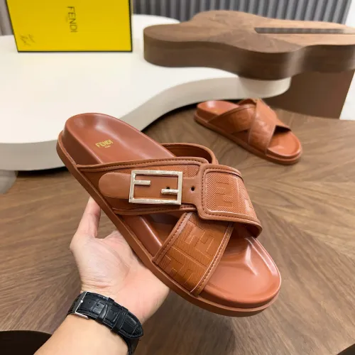 Replica Fendi Slippers For Men #1433514 $85.00 USD for Wholesale