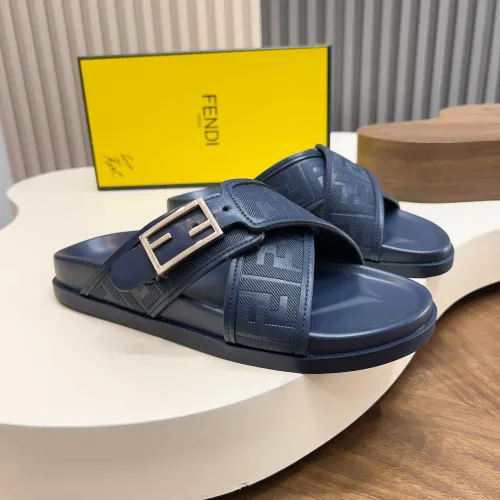 Wholesale Fendi Slippers For Men #1433515 $85.00 USD, Wholesale Quality Replica Fendi Slippers