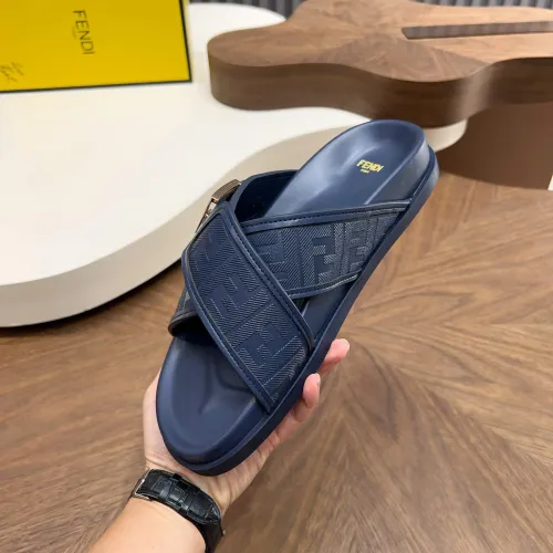 Replica Fendi Slippers For Men #1433515 $85.00 USD for Wholesale