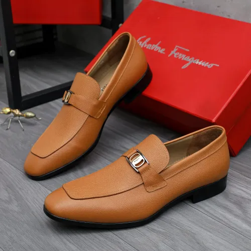 Wholesale Salvatore Ferragamo Leather Shoes For Men #1433538 $108.00 USD, Wholesale Quality Replica Salvatore Ferragamo Leather Shoes