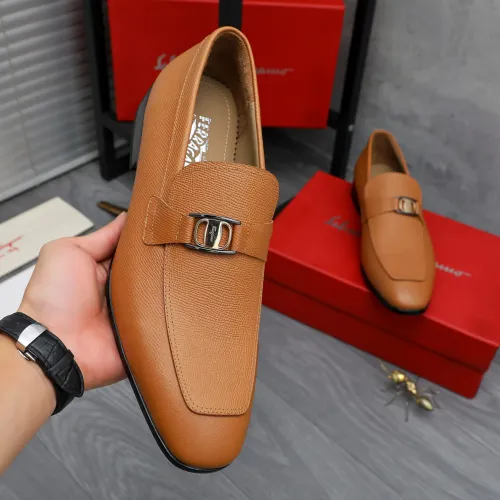 Replica Salvatore Ferragamo Leather Shoes For Men #1433538 $108.00 USD for Wholesale