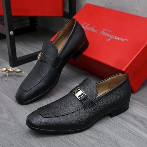 Wholesale Salvatore Ferragamo Leather Shoes For Men #1433539 $108.00 USD, Wholesale Quality Replica Salvatore Ferragamo Leather Shoes