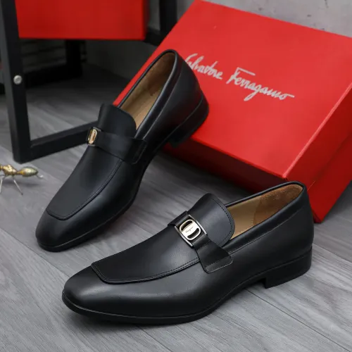 Wholesale Salvatore Ferragamo Leather Shoes For Men #1433540 $108.00 USD, Wholesale Quality Replica Salvatore Ferragamo Leather Shoes